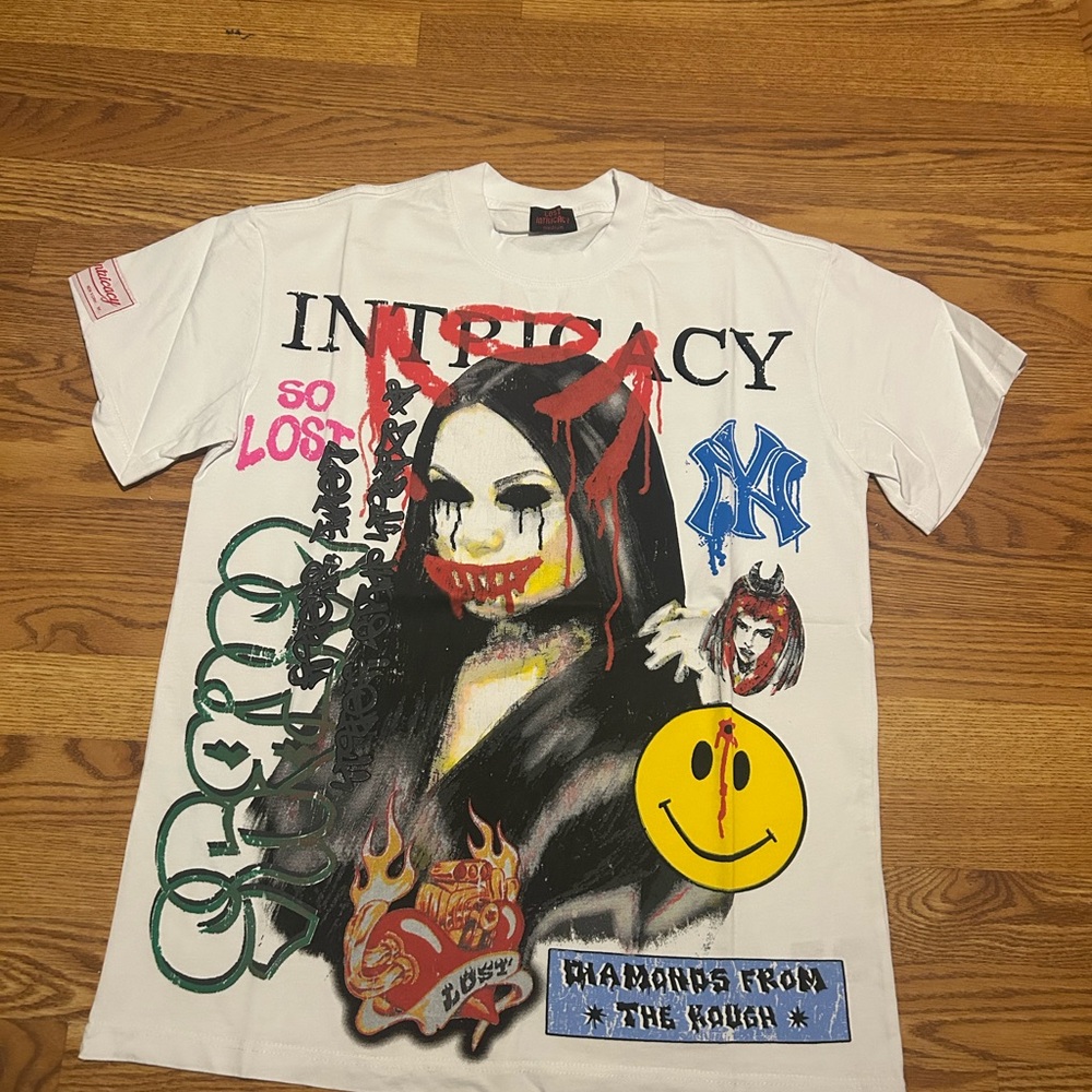 White Graphic Kids T-Shirt